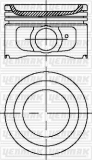 Поршень с кольцами и пальцем (размер отв. 83/STD) CITROEN Berlingo 1.8 (4цл.) (XU7 JP K TR) YENMAK 31-03887-000