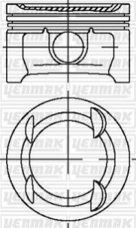 Поршень с кольцами и пальцем CHEVRALET Aveo 1.4 (размер отв.. 73.4 / STD) (A14XER) YENMAK 31-03913-000