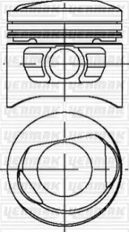 Поршень Ford Fiesta 84-89/Escort 1.6i 80-92 (STD) (к-кт) YENMAK 31-04031-000 Купити в Україні