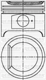 Поршень з кільцями і пальцем (розмір отв. 83.00/STD) CITROEN BX 1.6 PEUGEOT 309/405 1.6 YENMAK 31-04116-000 Купити в Україні