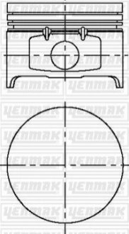 Поршень с кольцами і пальцем (размер отв. 79,50/ STD) RENAULT LOGAN 1.4 04- (4цл.) (K7J) YENMAK 31-04169-000