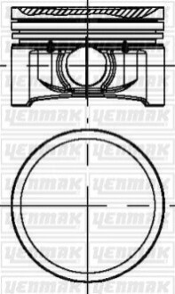 Поршень с кольцами и пальцем (размер отв.. 69.00/ STD) RENAULT Clio, Logan, 1,2 (D4F 740-728-730 75PS) YENMAK 31-04184-000