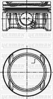 Поршень с кольцами и пальцем (размер отв.. 72.50/STD) OPEL Astra J, Corsa, Insignia A, 1.4 09- (A 14 NET TURBO ECOTEC) YENMAK 31-04195-000