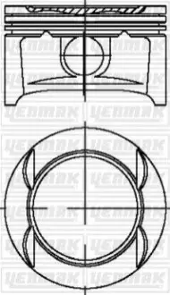 Фото Поршень с кольцами і пальцем (размер отв. 73,40 /STD) OPEL ASTRA G 1.4 (4цл.) (Z1, 4XEP Euro 4) YENMAK (31-04214-000) зображення 1