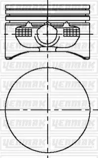 Поршень с кольцами и пальцем OPEL Astra G 1.6 (размер отв.. 79 / STD) (Y16 XE, Z16XE) YENMAK 31-04215-000 Купить в Украине