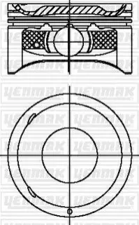 Поршень с кольцами и пальцем CHEVROLET Captiva 2.4 (4цл.) (87,50 /STD) (Z24XE, 2,4 L 140 PS DOCH 16 Valve) YENMAK 31-04232-000