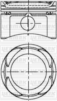 Поршень с кольцами и пальцем (размер отв. 70.8/STD) FIAT Bravo 1.2 (4цл) (188 A5.000 80PS) YENMAK 31-04287-000