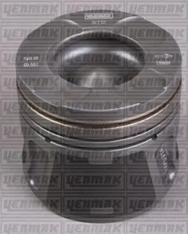 Поршень с кольцами і пальцем (размер отв. 69.60/STD) OPEL Astra H 1.3CDTI(199A3000 Multijet Fiat / Opel Ortak motor) YENMAK 31-04289-000 Купити в Україні