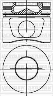 Поршень VW Caddy III 2.0TDI 07-10 (81.01mm/STD) YENMAK 3104298000 Купити в Україні