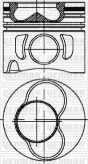 Поршень VW Caddy III 1.9 TDI 04-10 (79.51mm/STD) (3-4 циліндр) YENMAK 3104320000