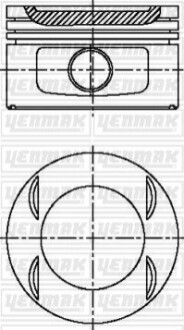 Поршень с кольцами і пальцем (размер отв. 86.00/STD) CITROEN Xsara/Xantia 2,0i FIAT Ulysse 2.0i 16V PEUGEOT 306/406/605 2.0i (XU 10 J 4 RZ) YENMAK 31-04499-000 (фото 1)