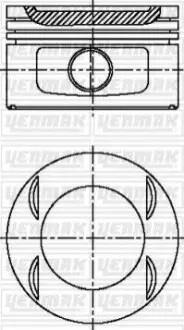 Поршень с кольцами і пальцем (размер отв. 86.00/STD) CITROEN Xsara/Xantia 2,0i FIAT Ulysse 2.0i 16V PEUGEOT 306/406/605 2.0i (XU 10 J 4 RZ) YENMAK 31-04499-000