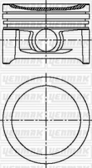 Поршень з кільцями та пальцем (розмір отв.. 63.50/STD) DM Smart 0.7 98- (M 160 E6AL B03 / B04 / B05) YENMAK 31-04720-000