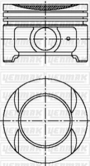 Поршень с кольцами и пальцем (размер отв. 83/STD) CITROEN Xsantia/Xsara 1.8i, PEUGEOT 306/406 1,8и (XU7 JP 4, LFY) YENMAK 31-04924-000