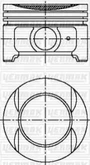 Поршень з кільцями і пальцем (размер отв. 83 / STD) CITROEN Xsantia/Xsara 1.8i, PEUGEOT 306/406 1,8і (XU7 JP 4, LFY) YENMAK 31-04924-000