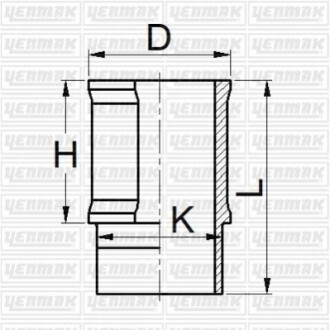 Рабочая втулка цилиндра CITROEN 1.4 (размер отв.. 75 / STD)(205 GR-405-309-306) YENMAK 51-05873-000