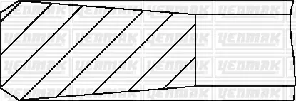 Комплект поршневих кілець (на 1 поршень) (80,25/+0,25) (3,0/1,75/3,0) BMW 318/325/525/725 2.5 92-. OPEL Omega B 2.5TD YENMAK 91-09613-025