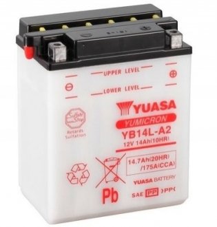 МОТО 12V 14,7Ah YuMicron Battery (сухозаряжений) YUASA YB14L-A2