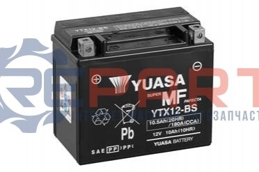 МОТО 12V 10,5Ah MF VRLA Battery YTX12-BS(сухозаряжений) YUASA YTX12BS