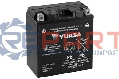 МОТО 12V 18,9Ah High Performance MF VRLA Battery YTX20CH-BS (сухозаряжений) YUASA YTX20CHBS