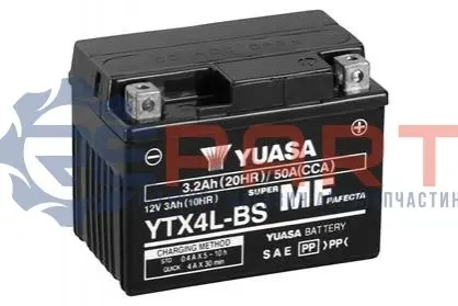 МОТО 12V 3Ah MF VRLA Battery AGM (сухозаряжений) YUASA YTX4L-BS Купити в Україні