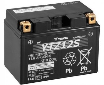 МОТО 12V 11,6Ah High Performance MF VRLA Battery (GEL) YUASA YTZ12S