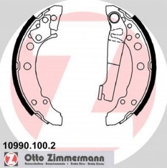 Тормозные колодки барабанные задние ZIMMERMANN 109901002 (фото 1)