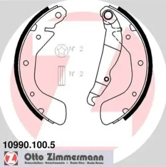 Колодки гальмівні (задні) Opel Combo 94-01 (барабанні) (200x46) ZIMMERMANN 109901005 Купити в Україні