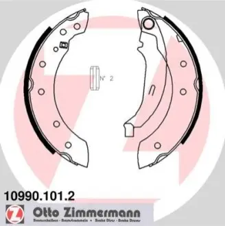 Колодки гальмівні (задні) Peugeot 106/206/306/Renault Clio/Laguna 93- (барабанні) (203.2x38) ZIMMERMANN 109901012
