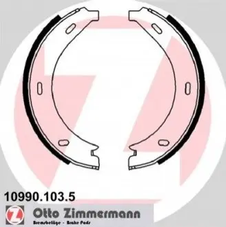 Колодки ручника MB Vito (W638) 96-03 (178x20) (з пружинками) ZIMMERMANN 109901035 Купити в Україні
