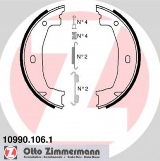 Гальмівні колодки ручного гальма ZIMMERMANN 109901061