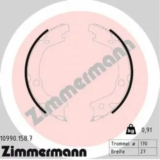 Гальмівні колодки ZIMMERMANN 109901587