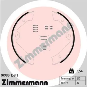 Тормозные колодки барабанные ZIMMERMANN 109901591 Купить в Украине