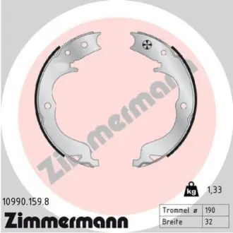 Комплект гальмівних колодок Mitsubishi Grandis 04-/Outlander II/Subaru Forester 08- (190x31.6) ZIMMERMANN 109901598