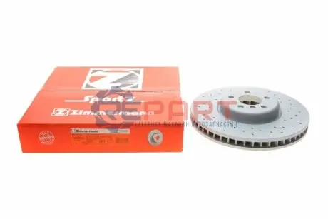 Диск тормозной (передний) BMW 5 (G30/F90)/7 (G11/G12) 15-(348x36) (с покрытием) (вент.) ZIMMERMANN 150293752 Купить в Украине