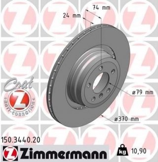 Тормозной диск ZIMMERMANN 150344020