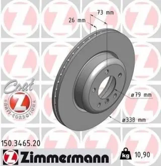 Гальмівний диск ZIMMERMANN 150346520