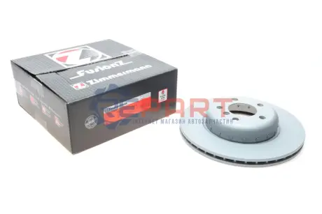 Диск тормозной (передний) BMW 5 (F10/F11) 10- (330x24) (с покрытием) (с отверстиями) (вентилированный)) ZIMMERMANN 150348232