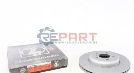 Фото Диск гальмівний (передній) BMW 5 (F10/F11)/6 (F06/F13) 09- (348x30) (з покриттям) (вент.) ZIMMERMANN (150348320) зображення 1