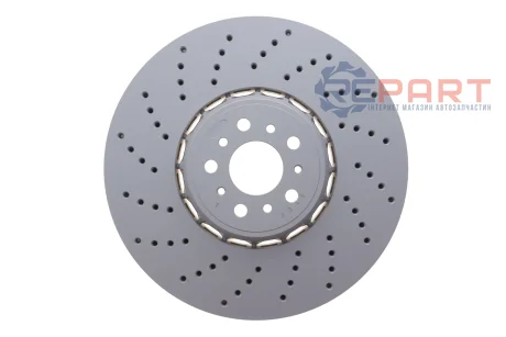 Диск тормозной (передний) BMW M5 (G30/F90) 17- (395x36) (L) (с покрт.) (вентил.) (с отверств.) ZIMMERMANN 150580070
