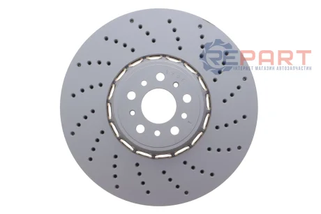Диск тормозной (передний) BMW M5 (G30/F90) 17- (395x36) (R) (с покрт.) (вентил.) (с отверств.) ZIMMERMANN 150580170