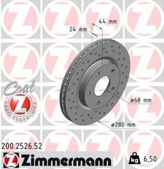 Тормозной диск ZIMMERMANN 200252652