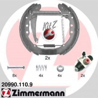 Гальмівні колодки (набір) ZIMMERMANN 209901109