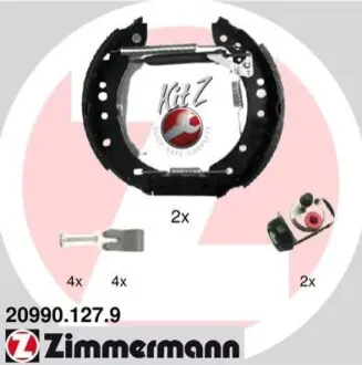Колодки гальмівні (задні) Smart ForFour 04-06/Mitsubishi Colt 04-12 (барабанні) (203.2x38) ZIMMERMANN 209901279