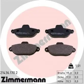 Тормозные колодки, дисковый тормоз.) ZIMMERMANN 214361702