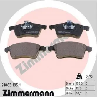 Тормозные колодки, дисковый тормоз.) ZIMMERMANN 218831951