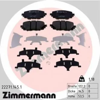 Гальмівні колодки ZIMMERMANN 222711451