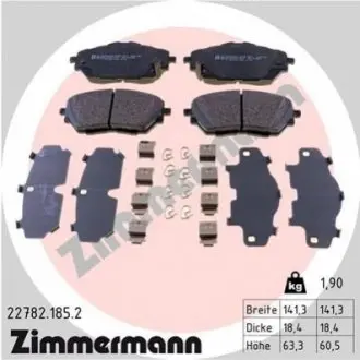 Колодки гальмівні (передні) Toyota C-HR/Corolla 16 ZIMMERMANN 227821852 Купити в Україні