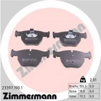 Колодки гальмівні (передні) Range Rover III 02-12 (Ate-Teves) ZIMMERMANN 233971901 Купити в Україні