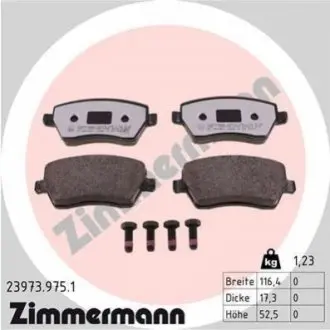 Комплект гальмівних колодок (передніх) Renault Kangoo/Logan/Clio 07-/Zoe/Duster/Dokker/Megane 12-/Nissan Micra ZIMMERMANN 239739751